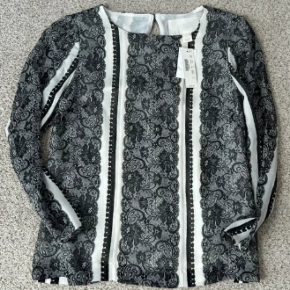NWT J. Crew Collection Chiffon Toile Blouse, 0